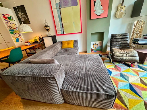 Divano angolare Kave Home Blok – Velluto a coste grigio – 240 cm (chaise longue a sinistra) ritiro ad Amsterdam
