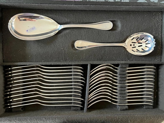 Christofle - Christofle cutlery set with silver metal beads for 12 people. 172 items. (photo 5 of 14)