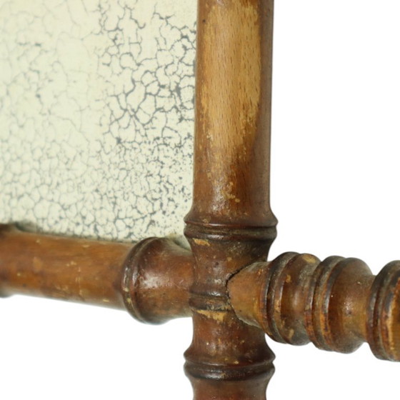 Image 1 of Antieke Houten Faux Bamboe Spiegel