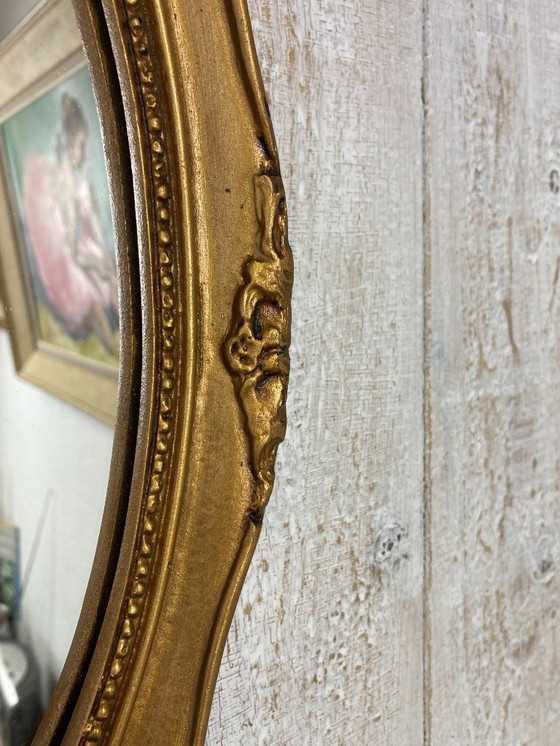 Image 1 of Antieke ovale spiegel (44x33cm)