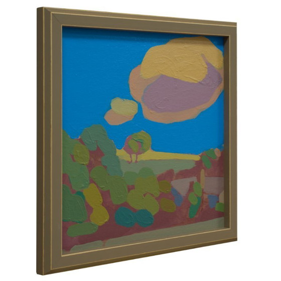 Image 1 of "Blu", dipinto unico, pezzo unico dipinto a mano, 22 x 22 cm, con cornice