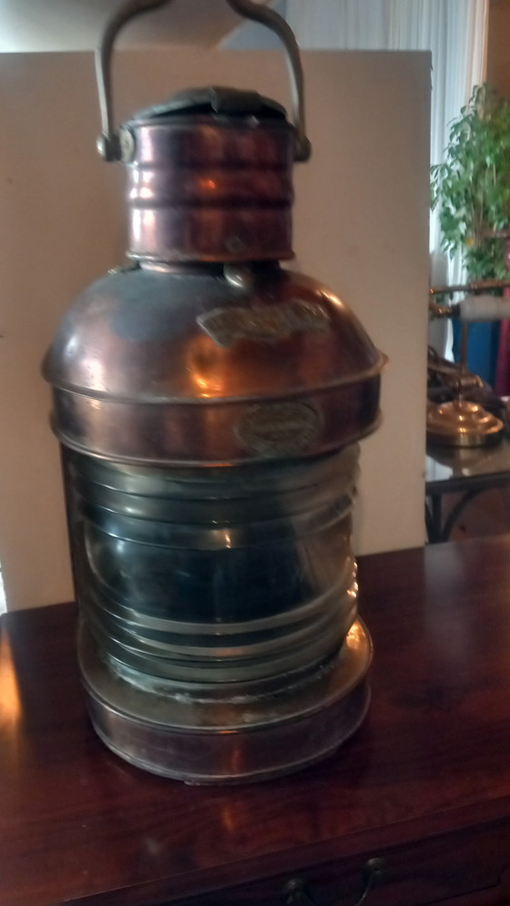 Image 1 of Ouvrard & Villars Copper Boat Lighthouse