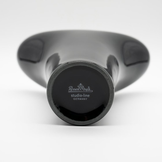 Image 1 of Vase et cendrier Rosenthal Studio Line Glossy Porcelaine Noire SPIRIT, Platt & Young