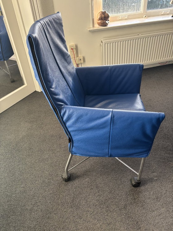 10 x Montis Chapplin Blu – Sedie da pranzo, Leather (photo 4 of 5)