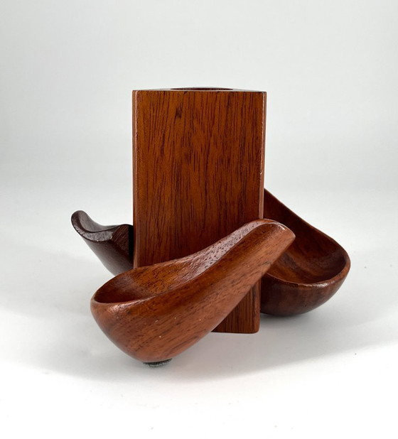 Image 1 of Portapipe vintage di RO-EL - Design italiano di metà secolo in legno (1960)