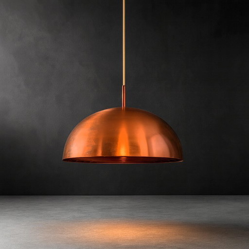 Solid copper pendant lamp by Jo Hammerborg for Fog & Mørup