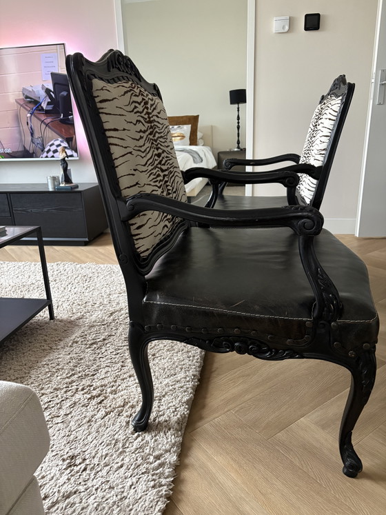 Baxter Desdemona Real Design Fauteuils – Leather, Wood (photo 5 of 5)