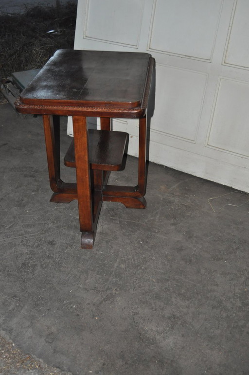 Tavolino da Caffè Ungherese in Legno Art Déco, Anni '30