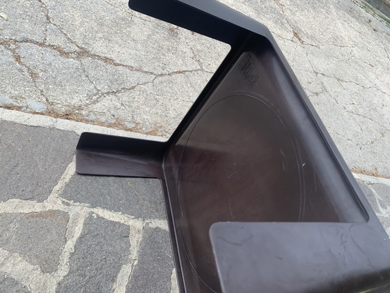 Image 1 of B&B Italia Amanta Salontafel 70x70 - Origineel ontwerp van Mario Bellini uit de jaren 70 - Fiberlite Bruin - Vintage Design