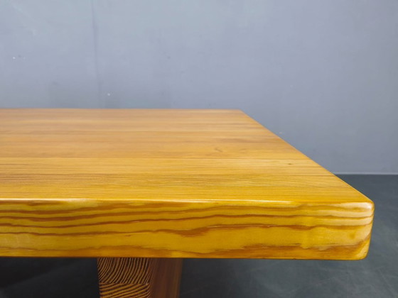 Image 1 of 1960s Scandinavian Solid Pine Coffee Table Minimalist Design
