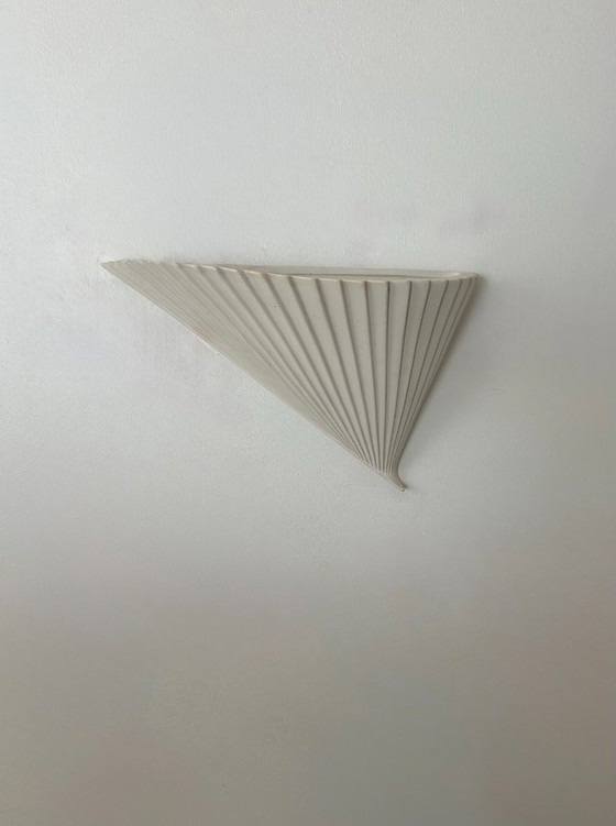 Image 1 of Wandlamp van wit mat gips, Frankrijk 1980