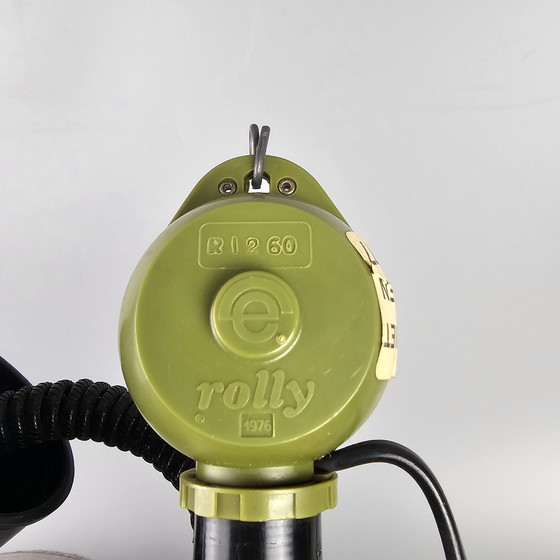 Image 1 of Lampe pendante vintage XL orange/blanc en céramique, par Herda. Lampe pendante OVNI des années 1970. Fat Lava Lamp.