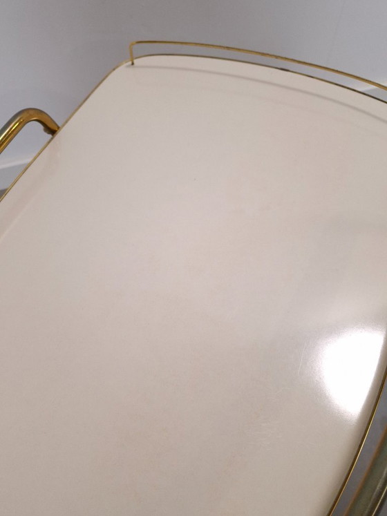 Image 1 of Ilse Möbel trolley met zwart wit formica