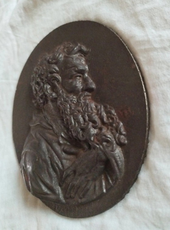 Oval depicting the Apostle Paul by Leonhard Posch – Decorative Objects, Cast Iron (photo 3 of 6)