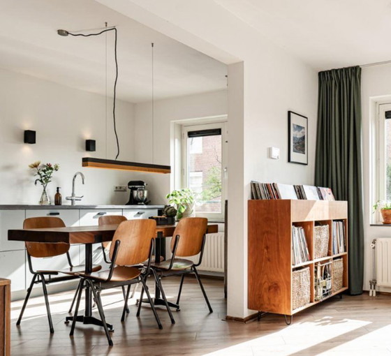 Image 1 of Dark Grey Concrete & Oak Wood Pendant Light