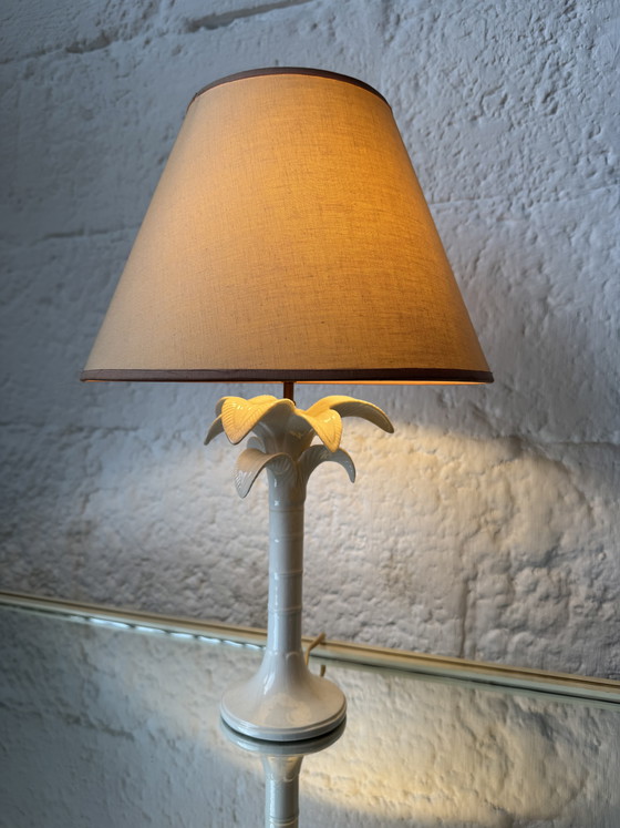 Image 1 of Tommaso Barbi ceramic palm tree lamp, 1960s