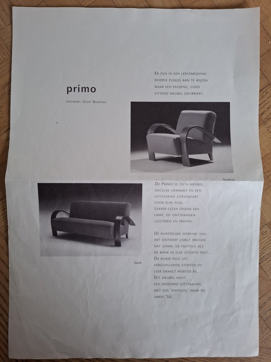 Image 1 of Seltenes Design-Set „Primo“ – Geert Baarsma (Dokkum) | 2 Sessel + Sofa