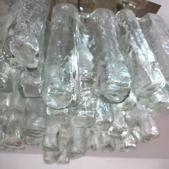 Image 1 of ceiling lamp Kalmar franken model 'granada' ice glass with chrome