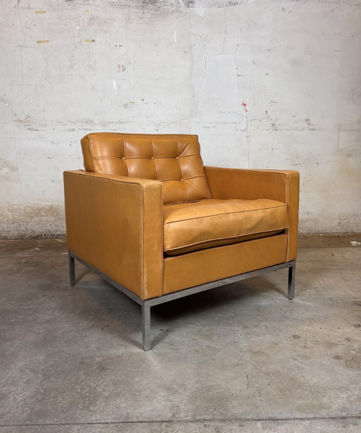 Knoll Florence Knoll Lounge Chair Florence Knoll Leahter - Caramel - Designer Stuhl, Sessel