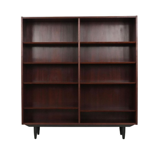 Libreria in mogano, design danese, anni '70, designer: Carlo Jensen, produttore: Hundevad