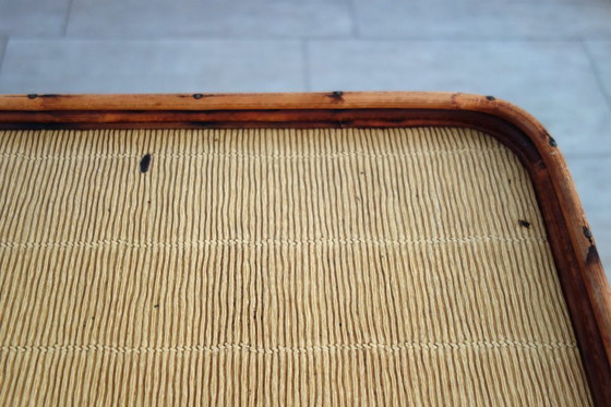 Image 1 of Desserte à roulettes bar en rotin années 60