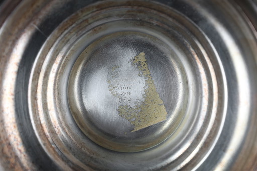 Mid-Century French Silver Plated Copper Champagne Bucket, 1890s
