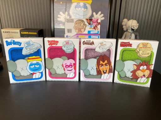 Kaws Monsters Cereal Pack of 4 boxes with their packaging 2023