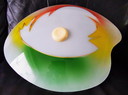 Plafonnier, années 1960, en verre