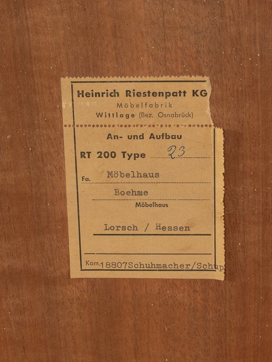 Image 1 of Credenza bianca e nera anni '60 di Heinrich Riestenpatt