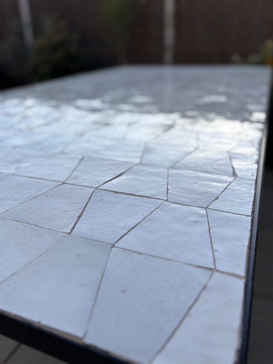 Image 1 of Zellige / mosaic garden table - 200 x 100 cm - 6 pers.