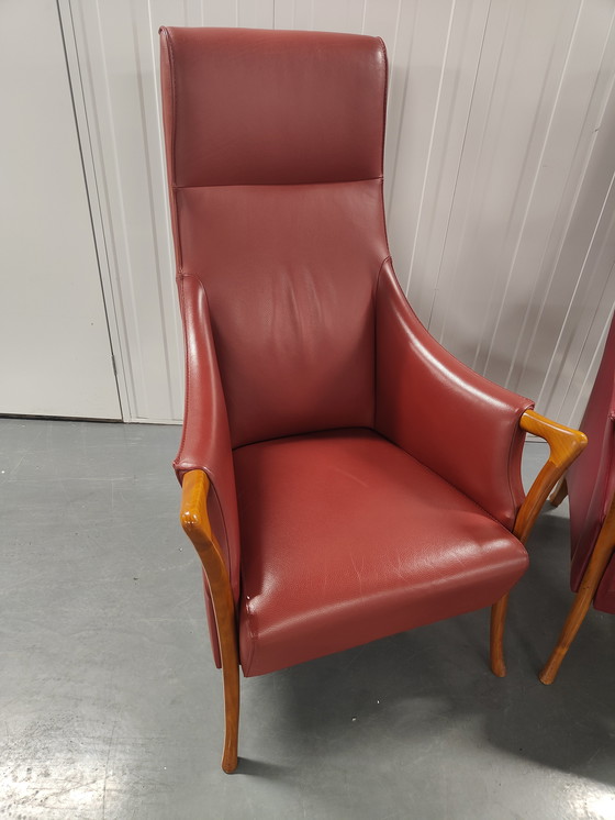 Image 1 of Deux cuir rouge Giorgetti Progetti 64240 Highback