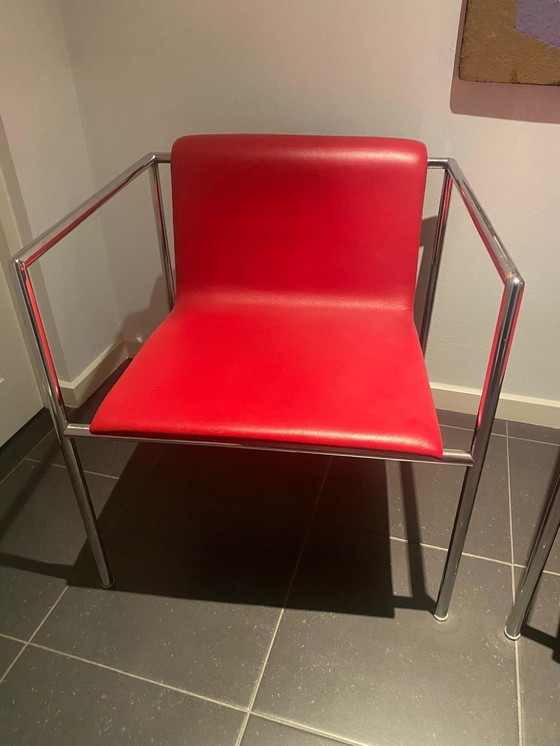 Image 1 of Set of red Italian design chairs