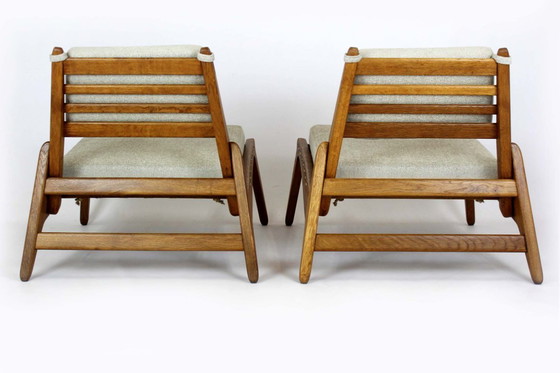 Image 1 of Restored Mid-Century Scandinavian Hunting Chairs attributed to Uno & Östen Kristiansson, 1950s, Set of 2