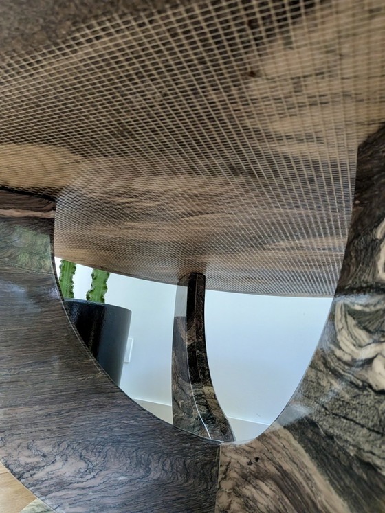 Image 1 of Table basse vintage en marbre Cipollino, design italien, années 1970/80