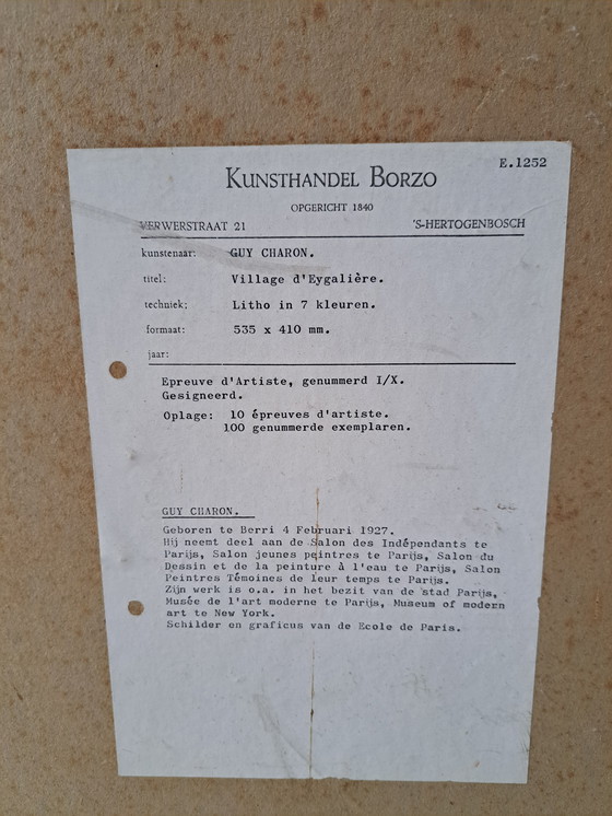 Image 1 of Litho Village d'Eygalière, Guy Charon