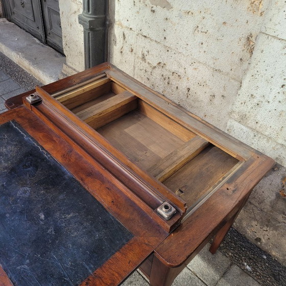 Image 1 of Bureau / Escritorio Bonheur du jour, caoba y cuero, Directorio, p. s. XIX - Francia