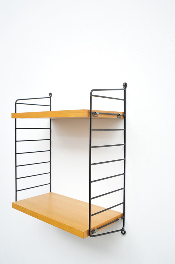 Image 1 of Sistema di scaffalature String in legno di ciliegio con 2 scale di Kajsa e Nisse Strinning