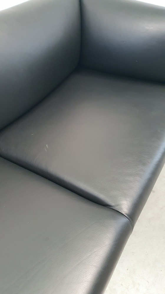 Image 1 of Asienta Design Sofa 3Z Black Leather Wilkhahn Jehs & Laub 2019