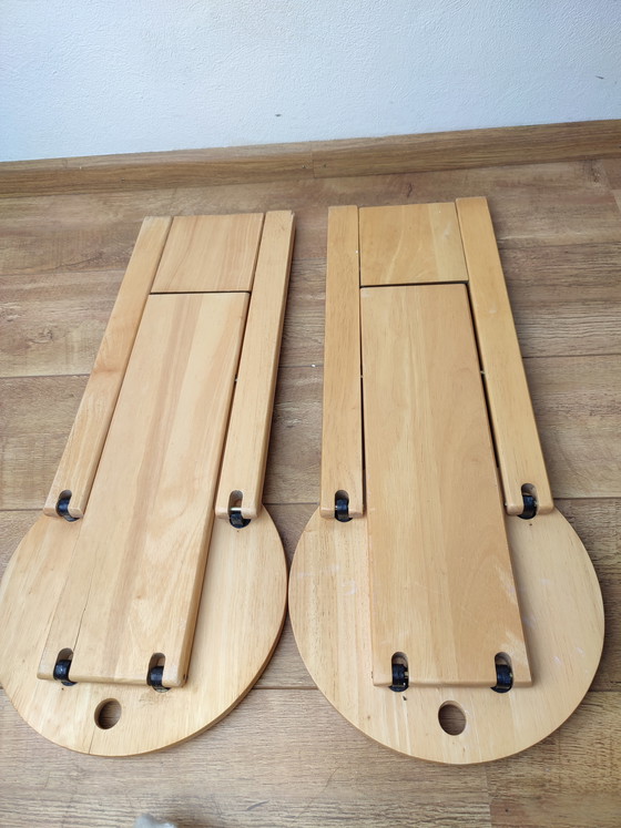 Image 1 of Stool Suzy Adrian Reed wood foldable and wall-mountable 2 x Princess Design '80