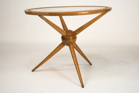 Image 1 of Table basse ronde de style Mid-Century par Cesare Lacca, Italie, années 1950.