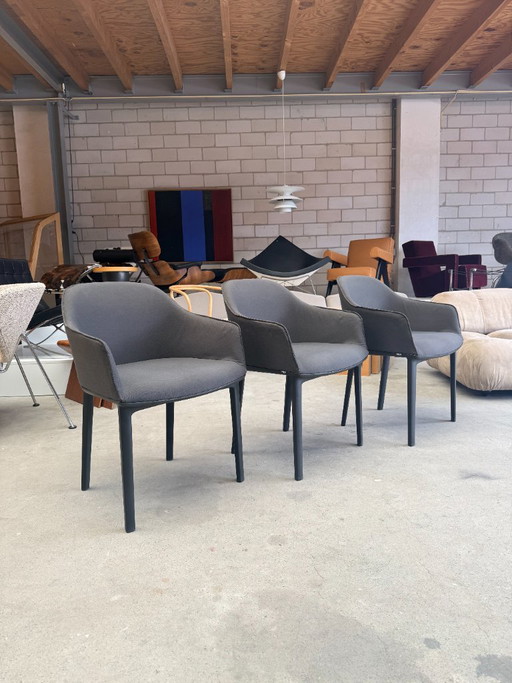 Silla Vitra Softshell color antracita (Stock: 8) – eetkamerstoelen, Plastic, Textile