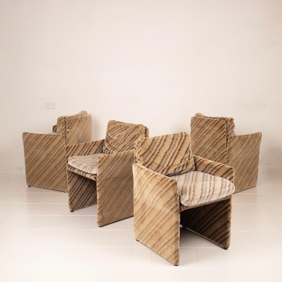 Set van 4 Salpol Fauteuils van Angelo Mazzola in samenwerking met Missoni – Velvet (photo 2 of 19)