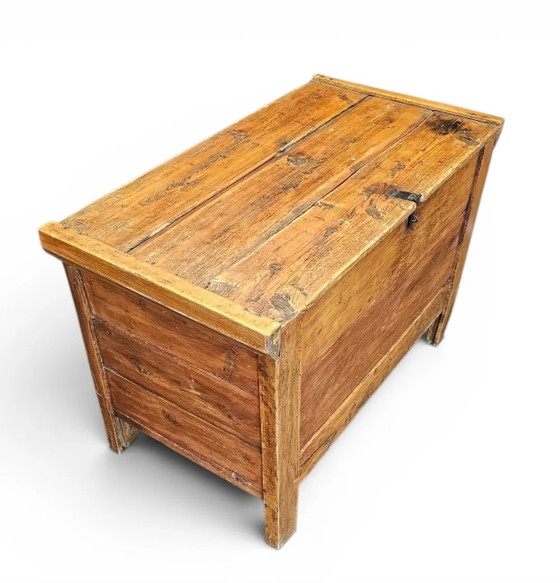 Vecchia cassa / baule contenitore / legno di pino – Armadi contenitori (photo 3 of 13)