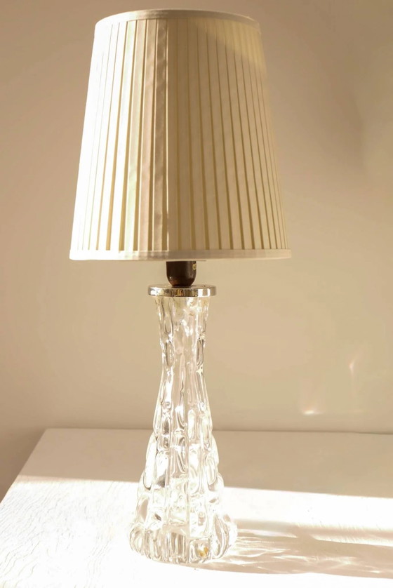 Image 1 of Carl Fagerlund Crystal Glass Table Lamps. Orrefors, Sweden