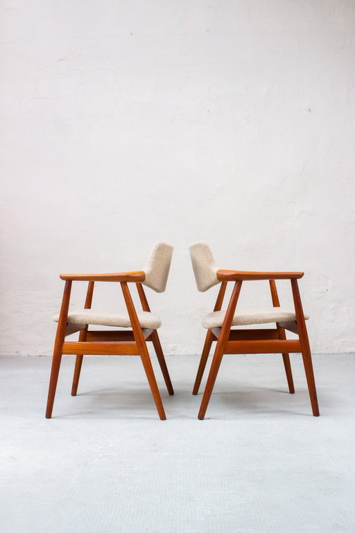 Deense Mid-Century GM11 Teak Stoel van Erik Kirkegaard voor Glostrup, jaren 60