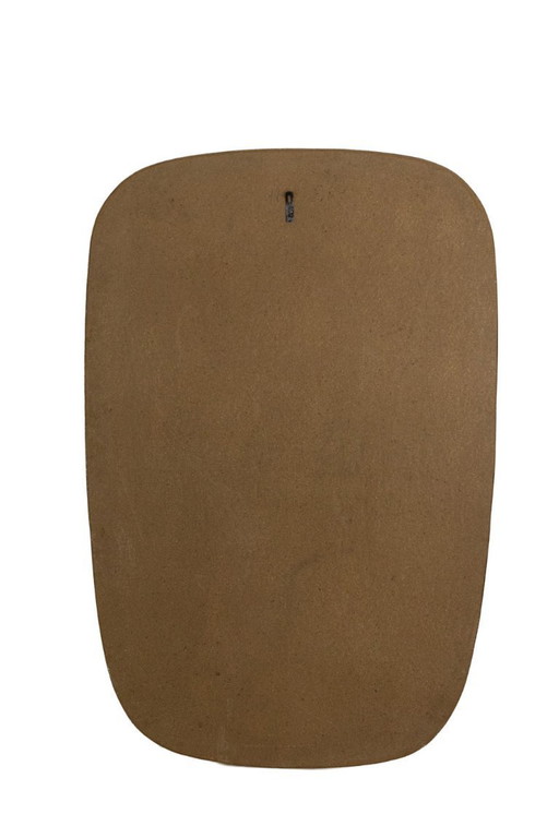 Gio Ponto, in de stijl van. Een paar spiegels omlijst met verguld messing. Jaren 80.