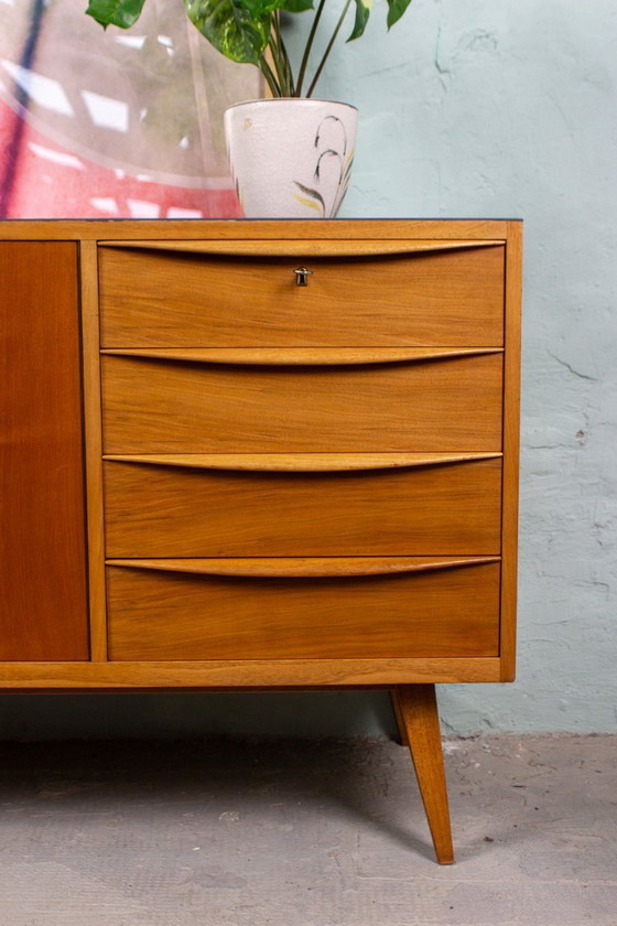 Image 1 of Vintage sideboard chest of drawers Mid Century teak nut 60s