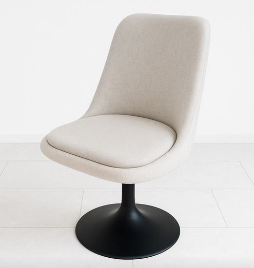 Image 1 of Set di 4 sedie vintage con piede a tromba rivestite