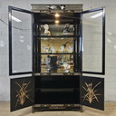 Vintage Chinese vitrinekast / Aziatische kast / Chinoiserie / oosterse kast / display cabinet / bohemian kast