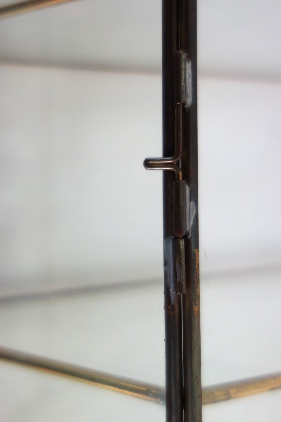 Vetrina Da Parete Vintage Vetro E Ottone – Vetrine, Brass (photo 10 of 12)